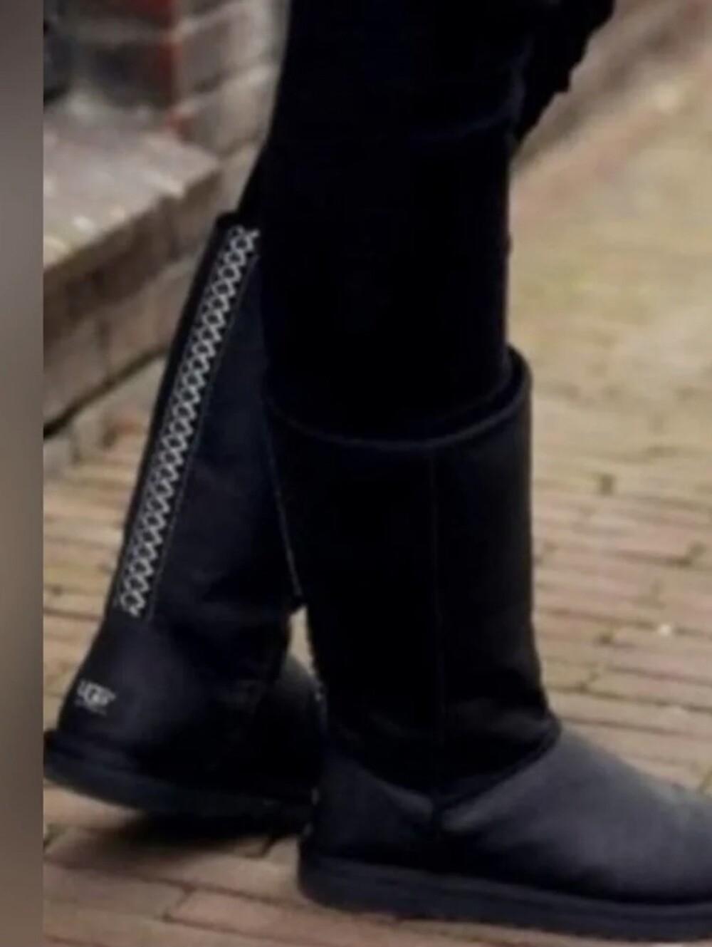 UGG Women's Ultra Tall Black Braid Detail Boots Size 6